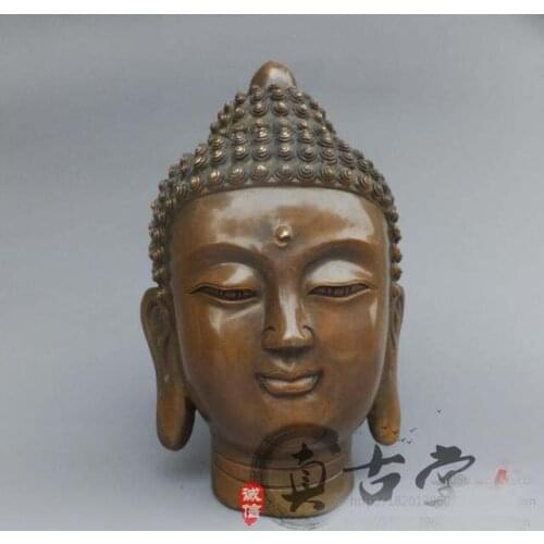 TOP collection # Home OFFICE Buddhism art -old Vintage CHINA bronze figure of Buddha sculpture CHAN Buddha statue