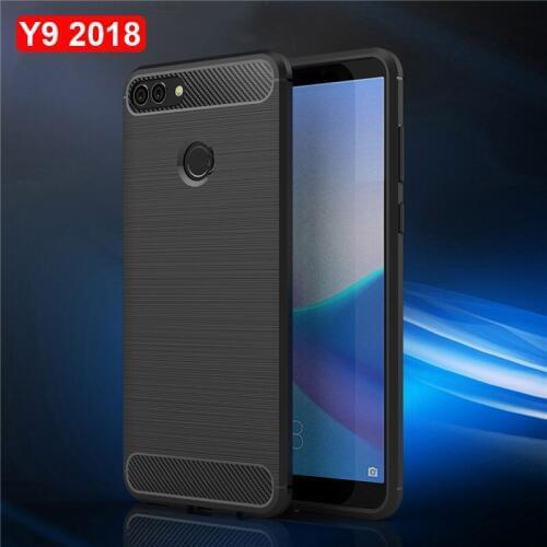 TPU Soft Silicon For Huawei Y9 2018 Case Protector Simple Phone cover PC Frame Armor Shell For Huawei Y 9 HuaweiY9 Cover Cases