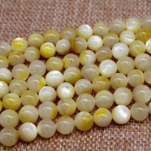 Natural Trochus Shell Stone 4/6/8/10 mm Round Loose Beads 15inches/strand For Women jewelry Making DIY Bracelet