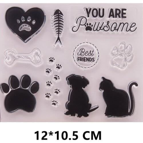 2021 New Cats Friend Clear Stamps DIY Scrapbooking Craft Supplies Rubber Silicon Seals Card Album Hobby ink pad Stamping