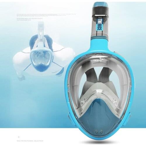 New Adult Foldable Diving Mask Scuba Full Face Anti-Fog Snorkel Mask Swimming Goggles Underwater Respirator Diving Equipment