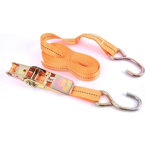 Heavy Duty Tie Down Cargo Strap Luggage Lashing Strong Ratchet Strap Belt Orange