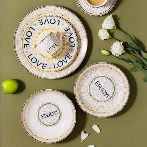 Casablanca plate creative personality Western food soup plate spaghetti plate ceramic cup plate dinner plates