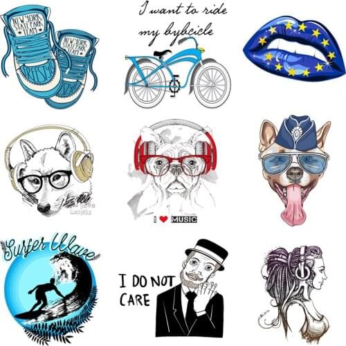 Iron-on Transfers for Clothing Patches for Clothes Stickers Diy Punk Applique Flex Fusible Transfer Vinyl Adhesive Stripe Rook C