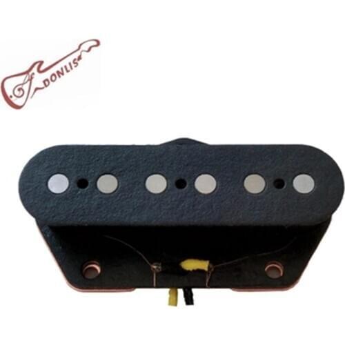 Donlis electric guitar diy parts black color alnico 5 TL bridge guitar pickup for tele guitars with cloth wires