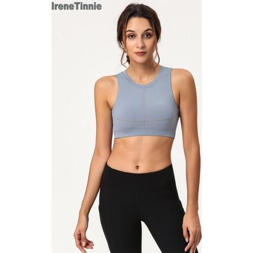 Irene Tinnie Fitness Women Breathable Gym Workout Tank Top Sexy Backless Sport Top Sleeveless Running Shirt Sport Crop Tops