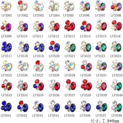 10Pcs Luxury Nail Art Rhinestones Large Crystals Diamonds Gems Charms Stones For Nail Art Design Decoration Manicure DIY Craft