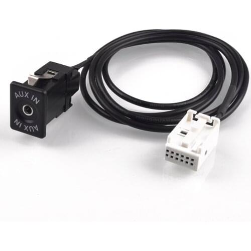 12PIN Aux Audio Cable Socket Interface Adapter Cable For Peugeot 307 308 408 407 507 for Citroen RD4 C2 C4 C5