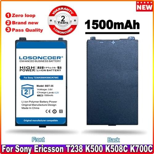 LOSONCOER BST-35 1500mAh Battery For Sony Ericsson T238K500 K508C K700C Batteries