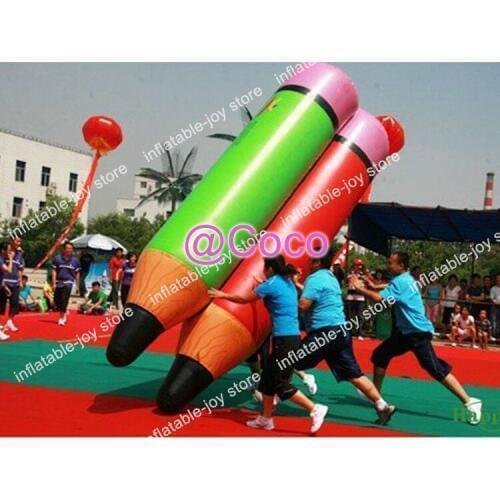 Free air ship to door!big inflatable pencil,outdoor team work building activities, good quality airtight pencil running game