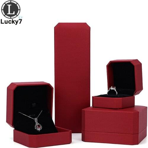 Paper-filled Red Octagonal Jewelry Box Ring Box Necklace Earrings Pendant Storage Box Jewelry Props Display Box