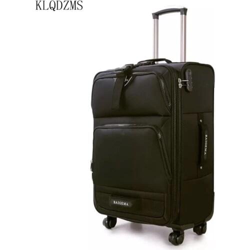 KLQDZMS 20’’24’’28 Inch Women Travel Rolling Luggage Oxford Trolley Mens Lightweight Carry On Spinner Wheel Suitcase Hot Sell