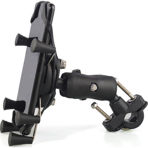 Motorcycle Phone Holder Bicycle Phone Holder Bike Handlebar Support Motor Mount Card slots For 3.5-6.3 inch