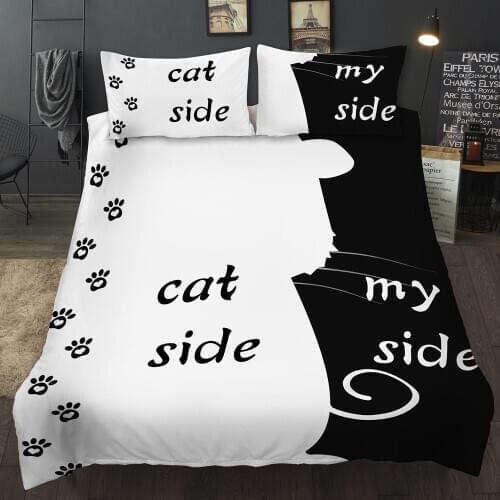 Pet n my side double duvet cover set king queen double full twin single bed linen set