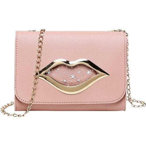 Korean version of the lips small square bag 2019 summer new product Messenger cell phone purse girl shoulder bag