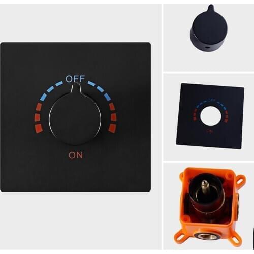 Matte Black 2 Functions Shower Valve Brass wall mounted Shower Mixer Bathroom Hot& Cold Shower Switch Faucet Diverter Controller