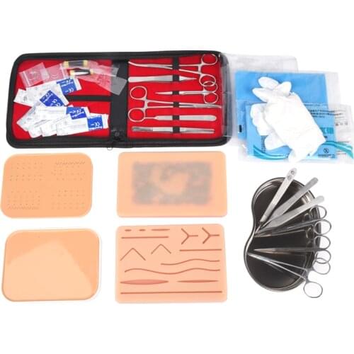 Medical student Surgical suture training debridement practice skin model needle holding surgical tool suture set
