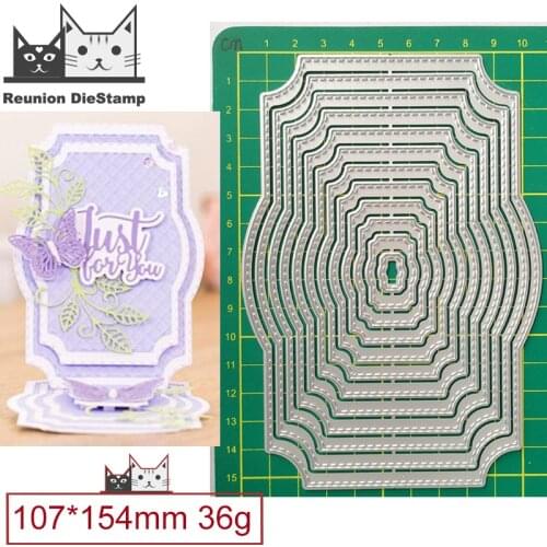 Multi-layer Border Frame Metal Cutting Dies Decorative Scrapbooking Steel Craft Die Cut Embossing Paper Cards Stencils