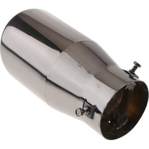Stainless Steel Auto Car Rear Exhaust Pipe Tail Muffler Tip - Titanium Black