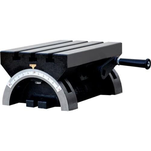 Adjustable angle tilting worktable small mill machine drilling machine high quality cast iron precision rotary worktable 7inch