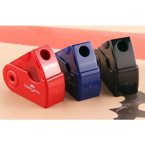 Single Hole/ 2-hole Manual Pencil Sharpener w/ Debris Collection Box Colored/ Watercolor Pencils Sharpener for 8mm/10mm Pencils