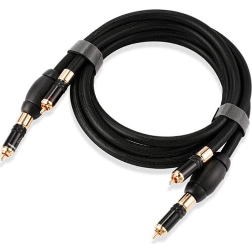 Pair Choseal AB-5408 6N OCC 24K gold-plated Digital Coaxial Cable with Gold plated RCA plug Hi-end RCA to RCA cable