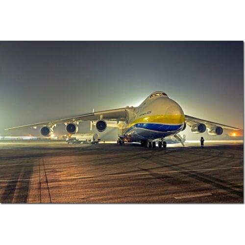 Airplane Transport Aircraft An 225 Mriya Poster Wall Art Canvas Cloth Fabric Print Painting for Room Home Decor Unframed