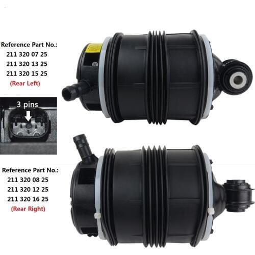 AP02 2PCS Rear Air Spring Air Suspension Shock Air Ride Fit for Mercedes-Benz W211 E320 E350 E500 2113200725 2113200825