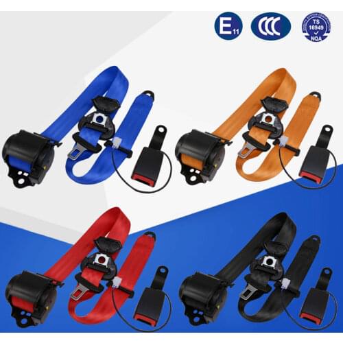 Emark Homologation seat belt Retractable Emergency locking 3Point Safety Strap 26700N auto Safety Belts