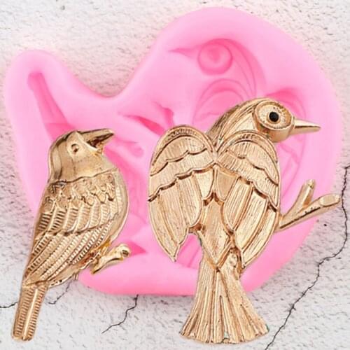 3D Craft Birds Silicone Mold Jewelry Resin Clay Molds Cupcake Topper Fondant Cake Decorating Tools Candy Chocolate Gumpaste Mold