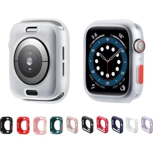 Candy Soft Silicone Case for Apple iWatch 4 5 6 SE 44MM 40MM Case Cover Protection Shell for Watch 3 2 1 42MM 38MM Watch Bumper