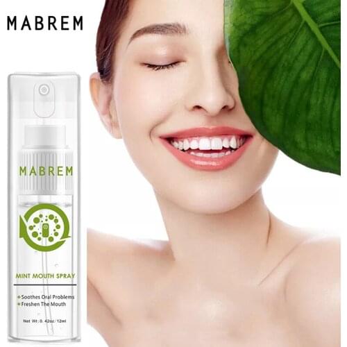 Herbal Mouth Spray Breath Freshener Oral Spray Fresh Breath Remove Smoke Breath Treatment of Bad Breath Small Portable 12ML