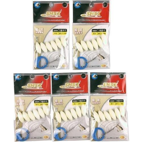 High Quality 5pack /lot Luminous Fishing Float Beans Oval Seven-star Float Foam Carp Fishing Tackle Accessory Night Fishing J250