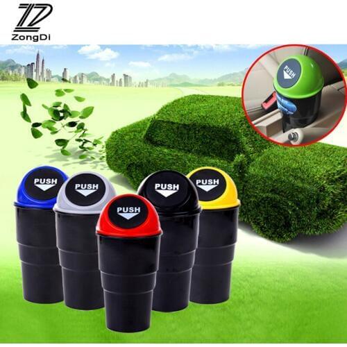 ZD 5 Color For Audi A4 B7 B5 A6 C6 Q5 Honda Civic 2006-2011 Fit Accord CRV Car Trash Can Storage Press Box Organizer Bin Sticker