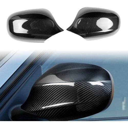 1Pair Car Door Rearview Side Mirror Cap Covers Real Carbon Fiber Decoration For BMW E90 E91 325i 330i 328i 2009 2010 2011 2012