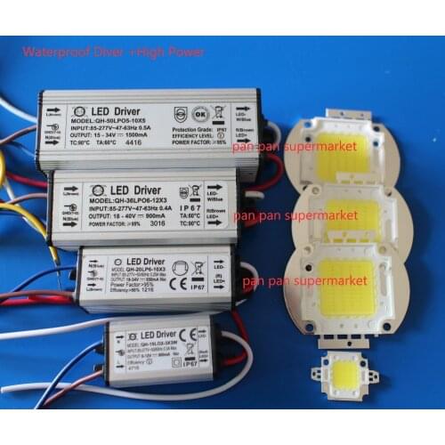 10W 20W 30W 50W 100W cold white/warm white + LED Waterpoof Driver Supply power