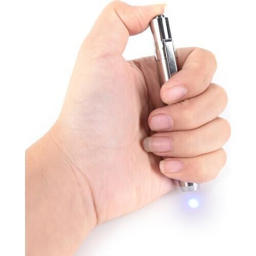 3in1 Mini Portable Stainless Steel LED UV Lighting Flashlight Multifunctional LED Flashlight Torch