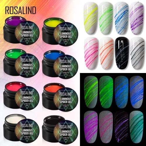 5 ML Luminous Gel Spider Gel Nail Polish Bright Super Strong Stretch 8 Colors Nail Glue LED/UV Lamp DIY Design Nail Art Manicure
