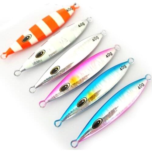 5PCS Fishing Deep sea Ocean Boat Rock Beach glittery Metal Jigging Jigbait Spoon Lure baits 10g 20g 30g 40g