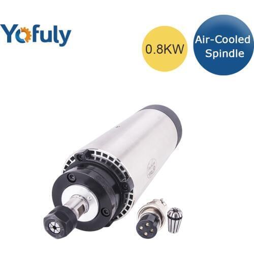 Air cooled 0.8kw CNC Spindle Motor DC110V 20000RPM 800w Spindle Air cooled CNC Router Spindle Motor For Engraving