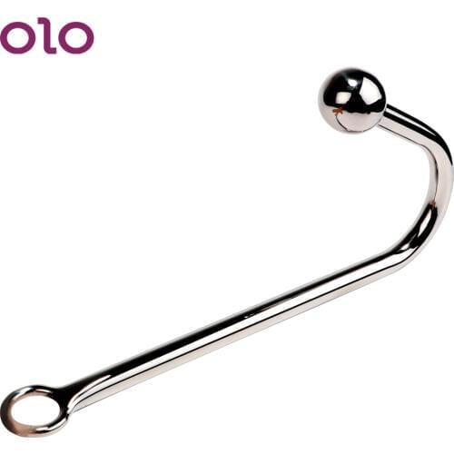 OLO Anal Hook Anal Plug Dilator Butt Plug with Ball Anal Sex Toys for Men and Women Stainless Steel Prostate Massage