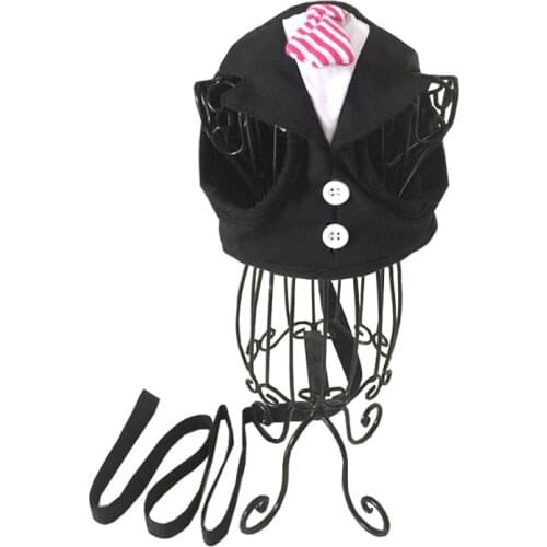 Black Suit Style Pet Dogs Chest Harness Free Shipping By CPAM