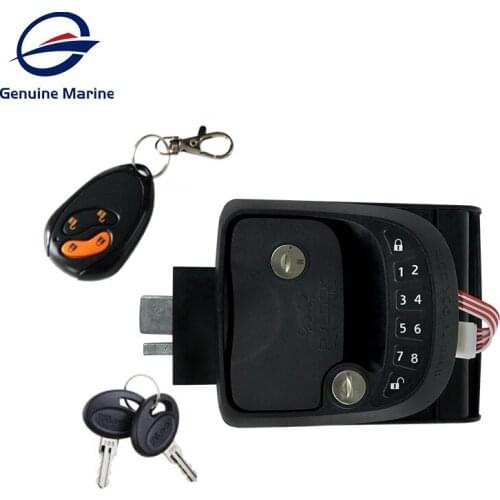 RV Black Matte Smart R3 Mechanical Push-Type Door Lock For Boat Marine Yacht Camper Accessories