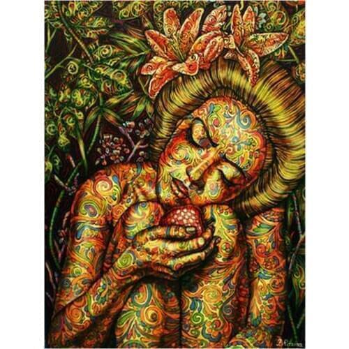 DIY 5d Diamond Painting Cross Stitch Kits full Square Rhinestones pasted Diamond Embroidery Abstract woman Needlework Crafts