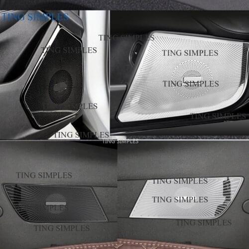 For Cadillac XT5 XT6 2019 2020 Stainless Steel Car Door Loudspeaker Pad Audio Speaker Cover Frame Sticker Interior Accessories