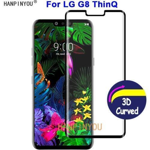 For LG G8 ThinQ 6.1" 9H Hardness 3D Full Cover Slim Toughened Curved Tempered Glass Film Screen Protector Guard