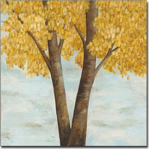 Pure Handmade Tree Oil Painting Art Abstract Wall Artwork Unframed Canvas Wall Decoration Piece Painting Picture For Living Room