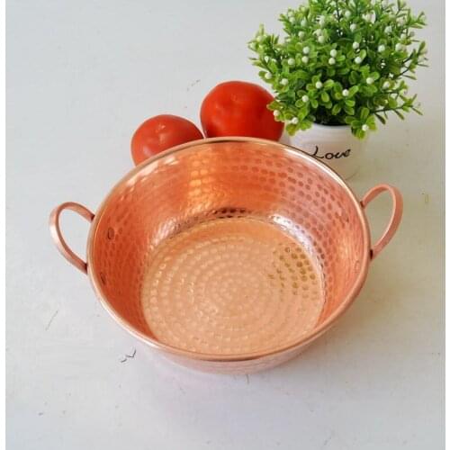 Pure Copper Pot Rice Noodle Traditional Thick with Handle Handmade Wedding Gift