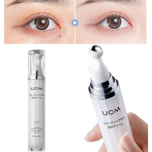 UCM Collagen Eye Cream Polypeptide Moisturizing Dark Circles Eye Care Anti Wrinkle Lifting Firming Anti-Aging Lighten Fine Lines
