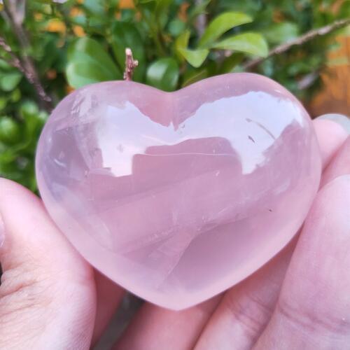 Crystal Heart Natural rose quartz heart pink Gemstones Chakra Stone Balancing Crystal Reiki healing